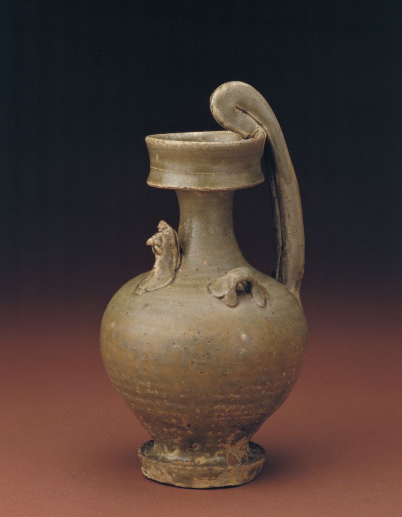 图片[1]-Blue-glazed chicken head pot-China Archive